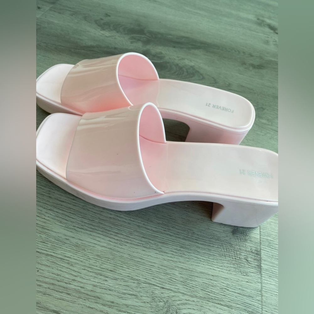 Pink jelly heels